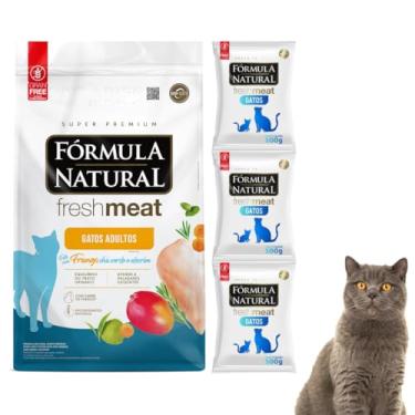 Imagem de Kit com 3 Rações Fórmula Natural Fresh Meat Para Gatos Adultos Sabor Frango | Pacotes de 500g cada | Linha Super Premium