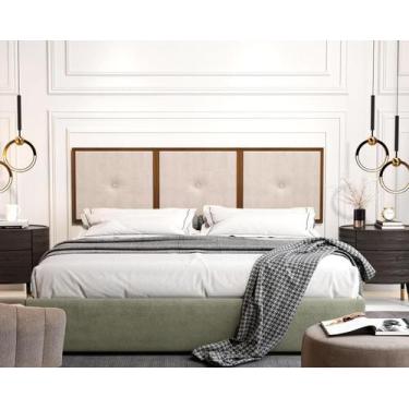 Imagem de Painel Cabeceira Cama King 1,95 Madeira Monalisa cor Bege - MJM Casa d