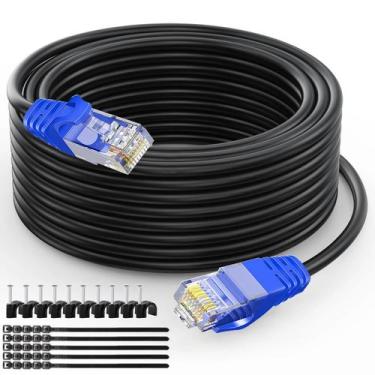 Imagem de Cabo Ethernet Aimyzii Cat6 Outdoor de 100 pés com acessórios
