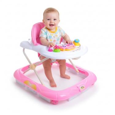 Imagem de Andador Infantil Didático Interativo Atividades Musical Pianinho Baby Style - Rosa