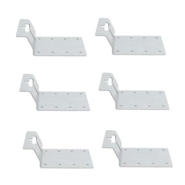 Imagem de Fafeicy Suporte de Montagem de Poste Em T, 6 Peças, Ferro, 3 Espaços, Caixa de Correio, Cerca, para Equipamentos de Jardinagem, Sinais e Aviários, Resistente, Zincado