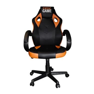 Imagem de Cadeira Gamer Gc200 Estofado Em Couro Sintético 100Kg Preto E Laranja