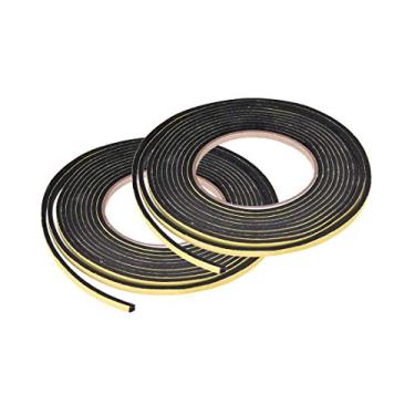 Imagem de Fita de espuma de vedação 5 mm de largura 3 mm de espessura 4 m/13 pés de comprimento, faixa de tempo autoadesiva para isolamento de porta de janela, pacote com 2