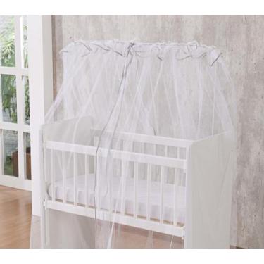 Imagem de Mosquiteiro para mini berço Bebe Cinza Véu para mini berço cinza branc