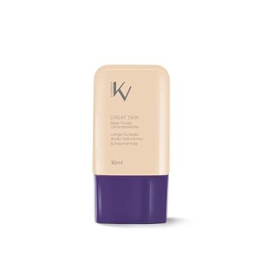 Imagem de KV MAKEUP Base Liquida 1.5 Ultrarresistente com Ácido Hialurônico e Niacinamida, 30ml