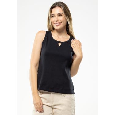 Imagem de Regata Pau a Pique Canelada Básica Preto