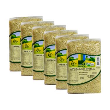 Imagem de Kit 6X: Arroz Agulha Integral Orgânico Coopernatural 1kg