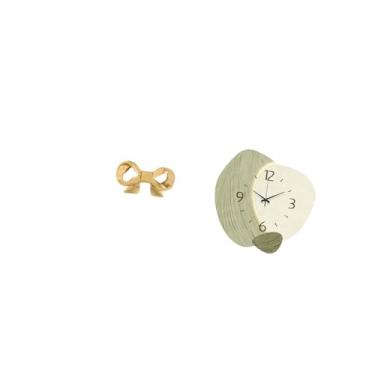 Imagem de Fenteer Puxador de Latão em Forma de Laço para Gavetas de Cozinha, Armários E Cômodas, com Relógio de Parede Silencioso. Decoração Simples E Elegante, com Des