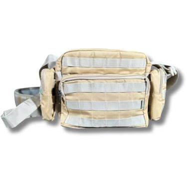 Imagem de Kit Embornal MOLLE + 3 Bolsos Modulares, RipStop Resistente, Capacidade 7 Litros, Diversos Compartimentos com Zíper, Alça Acolchoada e Fixação Modular (COYOTE)