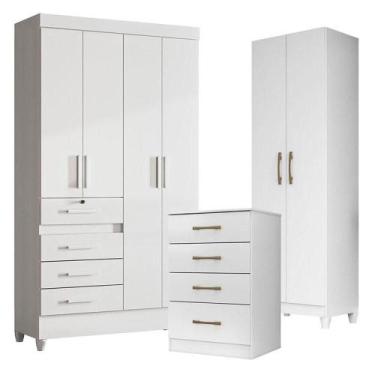 Imagem de Guarda Roupa Infantil Sobral Com Cômoda Ms913 E Armário Multiuso New í