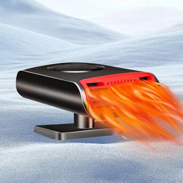 Imagem de Aquecedor de carro, aquecedor e descongelador portátil de carro de 150W 12V, ventilador de aquecimento e resfriamento rápido 2 em 1 que se conecta ao isqueiro, essencial para carro, caminhão, trailer