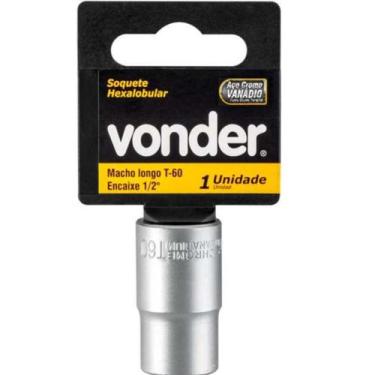 Imagem de Soquete Hexalobular Encaixe 1/2'' Longo T60 Vonder