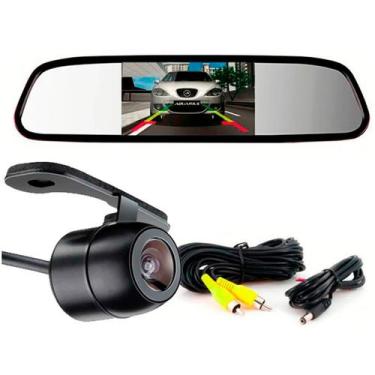 Imagem de Retrovisor Tela Lcd + Camera De Ré Borboleta Gm Spin - VEICULAR