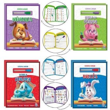 Imagem de Kit Completo Escreva e Apague II  Inglês + Letras + Números  Diversão 