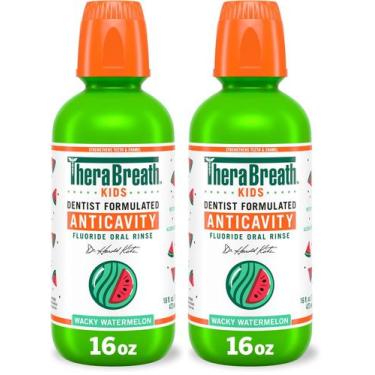 Imagem de Enxaguante bucal TheraBreath Kids Wacky Wacky Fluoreto de Melancia 473