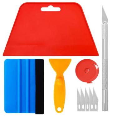 Imagem de Ismoon Ferramenta de alisamento de papel de parede, kit de ferramentas de papel de parede para pendurar papel de parede, vinil, backsplash, banheiro, película de janela, bancadas