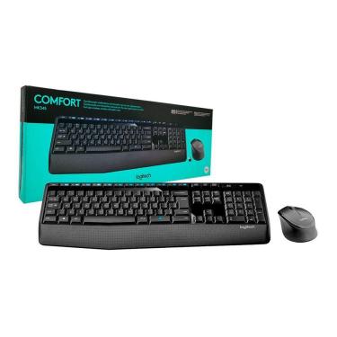 Imagem de Kit Teclado E Mouse Logitech Mk345, Wireless, Layout Preto