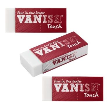 Imagem de Acurit Vanish Touch Artist Eraser, sem látex, pacote com 3 - borrachas de lápis macias e flexíveis, suprimentos de esboço com capa protetora - compatível com grafite, carvão, pastel