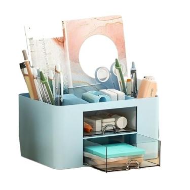Imagem de Organizador Mesa Porta Treco Caneta Gaveta/Maquiagem Escritório Multiuso(A878 azul)