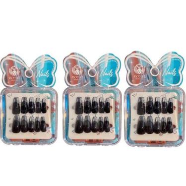 Imagem de Kit Unhas Postiças Decoradas - Royal, 72