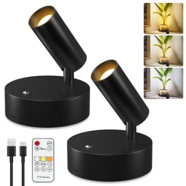 Imagem de Refletor LED sem fio Kimjo, temporizador regulável recarregável, pacot