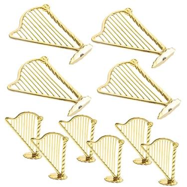 Imagem de IMIKEYA 10 peças de mini harpa instrumentos musicais enfeites de árvore de Natal ornamentos decorativos pendurados para decoração de instrumentos musicais de árvore de Natal