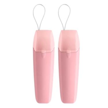 Imagem de Porta Escova de Dentes Creme Dental Portátil Estojo para Viagem E Bolsa(2 Rosas)