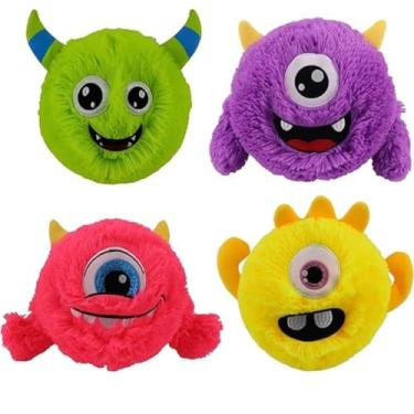 Imagem de Bola Inflável de Pelúcia, Multicolorido, 23 cm Diâmetro, com Bomba de Ar, Decorativa, para Crianças, cor sortida