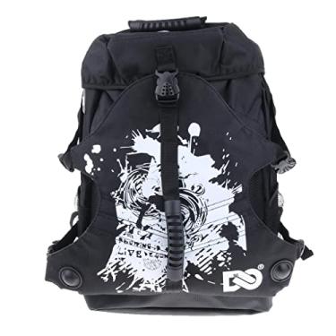Imagem de Luzhengyang Mochila grande de patins para homens e mulheres, bolsa de patins em linha com alças, capacidade de 45 x 32 x 18 cm, armazenamento de botas de patinação ao ar livre, alça de ombro ajustável