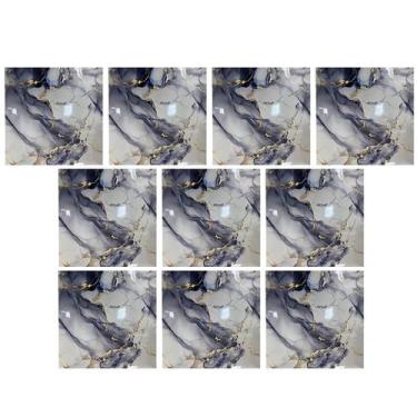 Imagem de Placa Adesiva Marmore 3D Kit 10 uni Obra Reforma Papel de Parede Autoc