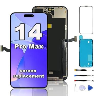 Imagem de Para iPhone 14 Pro Max Tela de substituição 17.0 cm COF LCD Display 3D Touch IPS FHD Digitalizador Montagem completa com kits de ferramentas de reparo, substituição de tela, promoção 120Hz (para A2651
