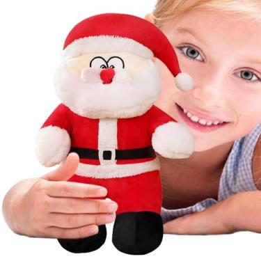 Imagem de Boneca de pelúcia do Papai Noel, brinquedo de pelúcia do Papai Noel | Natal Almofada | Ornamento de mesa, companheiro de dormir, decoração de férias de inverno para meninos e meninas