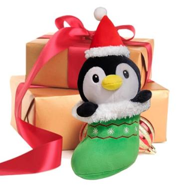 Imagem de Bichos de pelúcia de Natal, bichos de pelúcia de férias, Pelúcia decorativa de bicho de pelúcia de 9,84 polegadas, Pelúcias de animais, brinquedo de pelúcia, almofada de feliz Natal para todas as idad