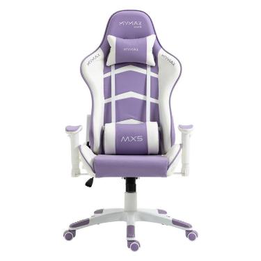 Imagem de Cadeira Gamer MX5 Giratória Branco e Roxo - MYMAX