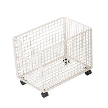 Imagem de Bothyi Carrinho de cesto de roupa suja com compartimento de armazenamento Torre multifuncional Cesto de roupa suja de para entrada Banheiro Dormitório, Branco