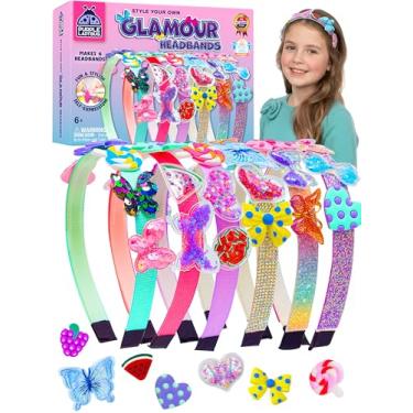 Imagem de Purple Ladybug Kit de tiara faça você mesmo para meninas - estilize seus próprios acessórios de cabelo - Artes e artesanato para crianças de 6 a 8 anos - Presentes para meninas de 8 a 12 anos