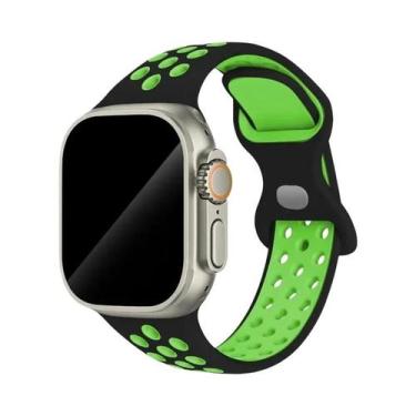 Imagem de Pulseira De Borracha Colorida Para Apple Watch Band 44mm 45mm 46mm 49m