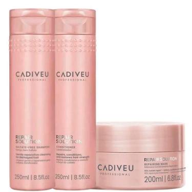 Imagem de Kit 3 produtos Cadiveu Repair Solution Sha Cond Mask