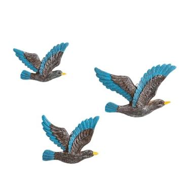 Imagem de MotiveTech Conjunto de 3 enfeites de parede com gaivotas e pombas da paz, aves em voo, figuras para pendurar, ideais para escritório, quarto, decoração náutica, Style C