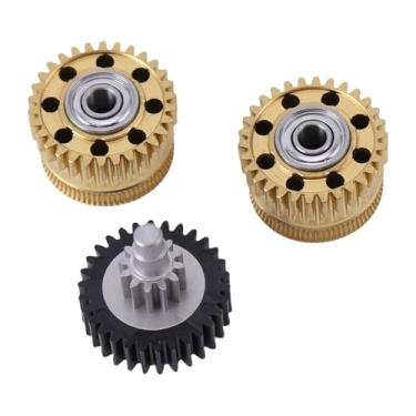 Imagem de Luocute Kit de Engrenagem de Extrusora de Metal K2 Plus Com Revestimento DLC Design Leve Perfurado para Impressora 3D K2 Plus, Substituição de Kit de Engrenagem de Extrusora Com
