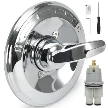 Imagem de Substituição para Delta Classic 13 Series Kit de acabamento de função única T13010 Alça de chuveiro para válvula de chuveiro Delta R10000 Series usada para sistemas de torneira de chuveiro (cartucho