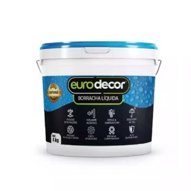 Imagem de Borracha Líquida Manta Impermeável Premium Euro Decor 4KG Tinta Emborrachada Flexível (Branco Neve)