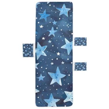 Imagem de STAYTOP Lovely Stars Capa de toalha para espreguiçadeira, capa macia para espreguiçadeira, capas de cadeira de praia com bolsos para jardim ao ar livre, pátio, pátio, banhos de sol, gramado, 215 x 76