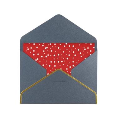 Imagem de SKKNT Cartões de felicitações com estampa de bolinhas vermelhas e brancas para todas as ocasiões, convites de festa de aniversário de casamento, 12,7 x 15,2 cm