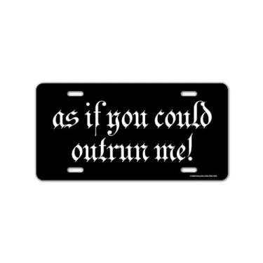 Imagem de Honey Dew Gifts Placa de licença frontal engraçada, como se você pudesse me ultrapassar, decoração decorativa de carro, placas de vaidade para carros, acessórios de carro, presentes de mordaça para