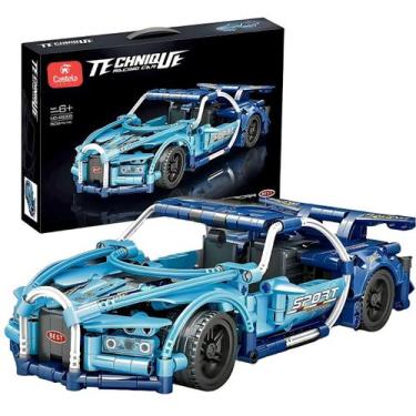 Imagem de Carro Esportivo De Montar Azul 509 Peças CBS0095 - Castela