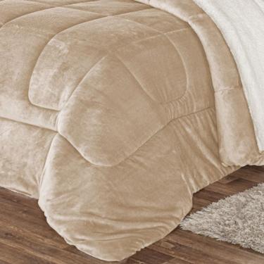 Imagem de Coberdrom Casal Queen Sherpa Pele De Carneiro Everest 01 Peça - Caqui