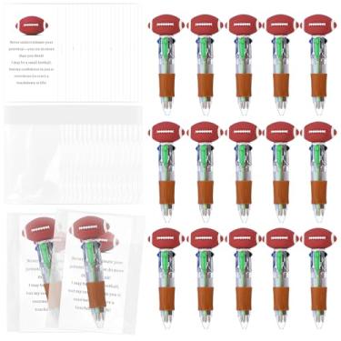 Imagem de Scettar Pacote com 30 canetas esferográficas 4 em 1 multicoloridas de lembrancinhas de festa de futebol