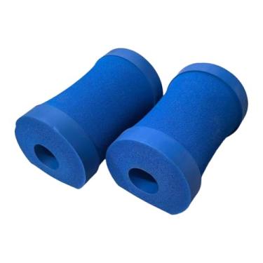 Imagem de simhoa Almofadas para flexões, blocos de espuma para exercícios, estáveis ​​e portáteis, acessórios para pilates, apoio de pulso confortável para uso, Azul