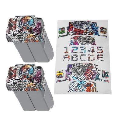 Imagem de WRAPGRADE Adesivos de pele compatíveis com duas baterias DJI Mini 5 Pro (bomba de adesivo de metal)